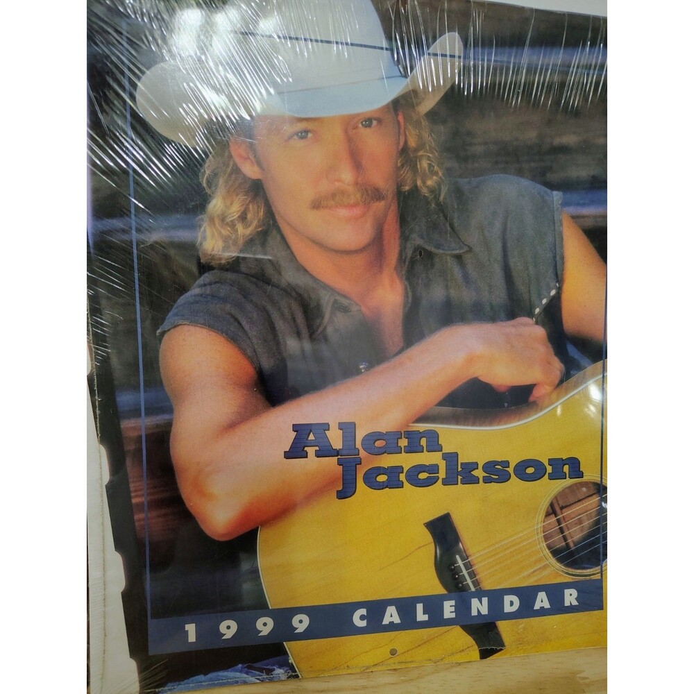 Vintage Alan Jackson 1999 Wall Calendar 13"x 10.75" New Sealed Platinum Fan Club